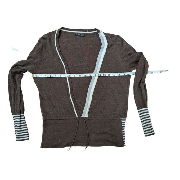 Dolce Cabo linen blend mocha brown top size L - Picture 10 of 10